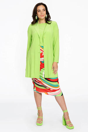 midi rok DOLCE met all over print en plooien meerdere kleuren