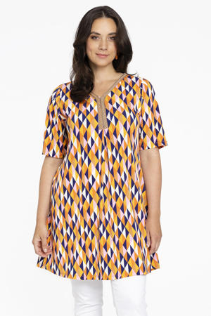 geruite tuniek oranje/ geel/ paars