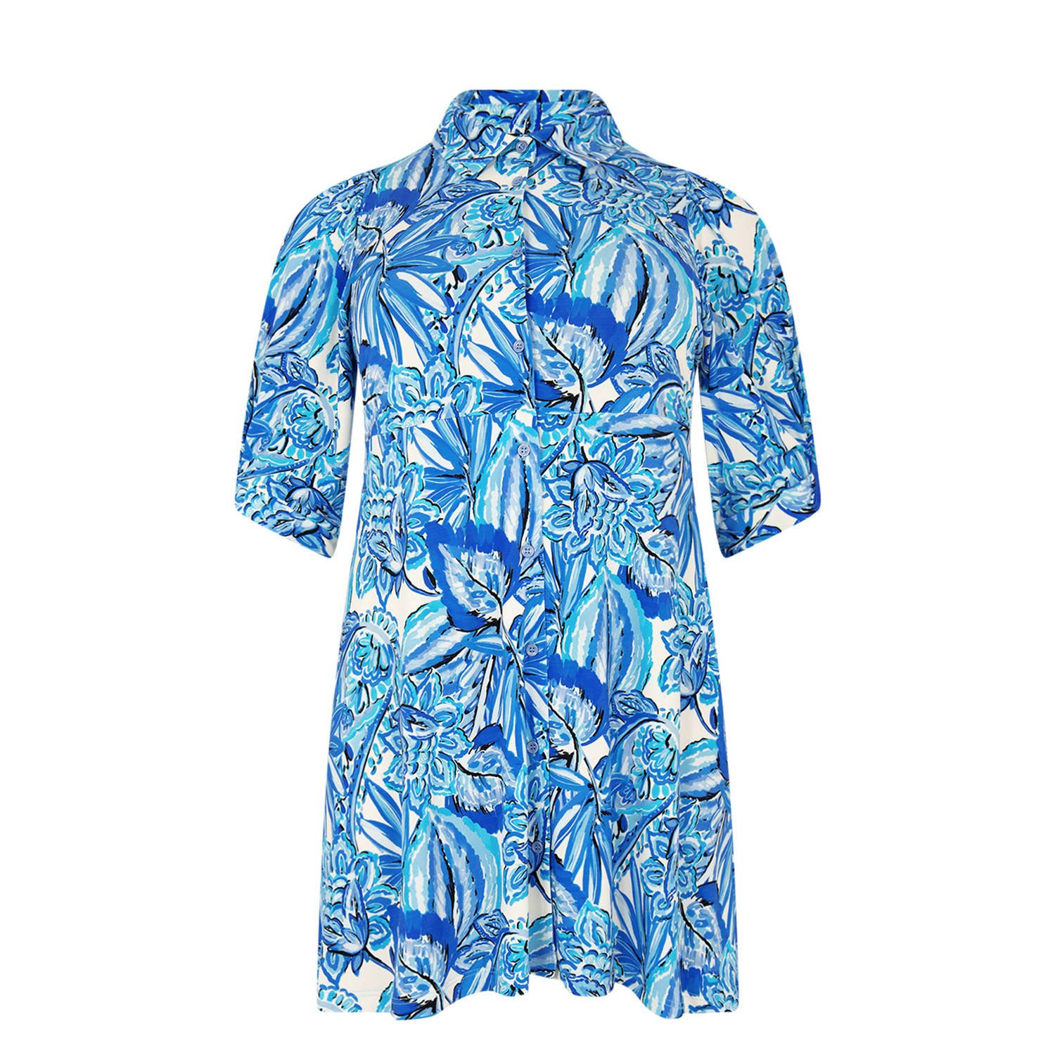 Yoek tuniek DOLCE met all over print blauw