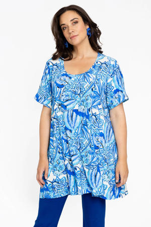 tuniek DOLCE met all over print blauw