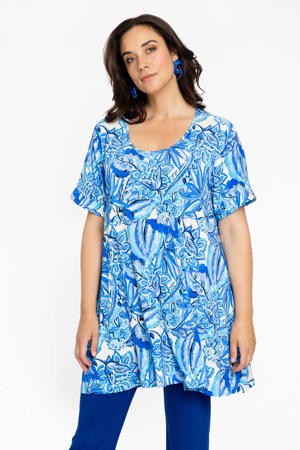 tuniek DOLCE met all over print blauw