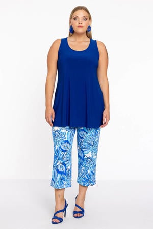 straight fit broek DOLCE met all over print blauw
