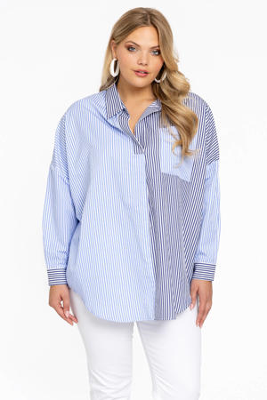 gestreepte blouse blauw