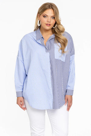gestreepte blouse blauw