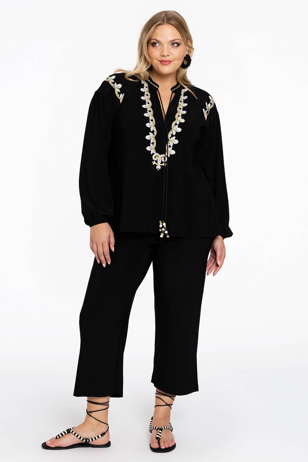 YOEK blousetop met borduursels nee