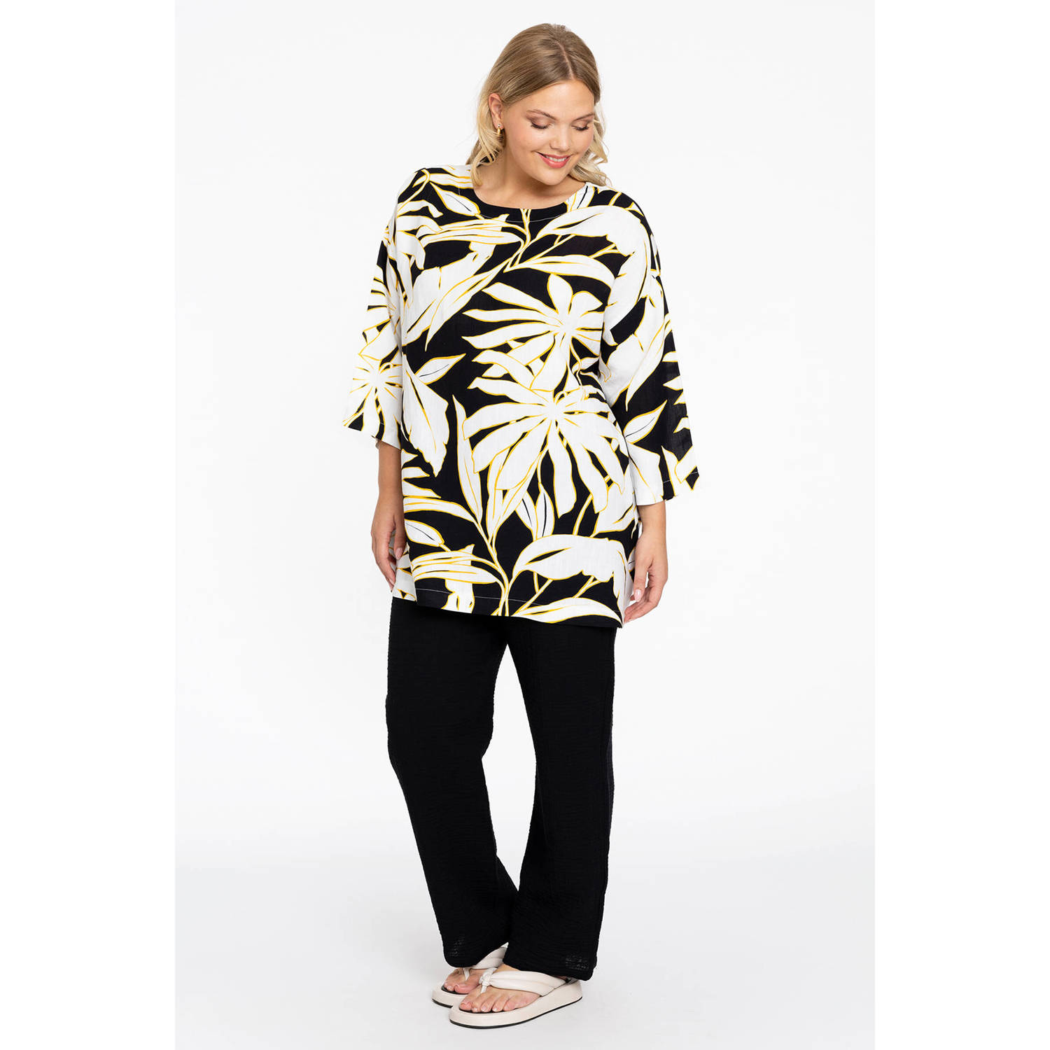 YOEK straight fit broek zwart