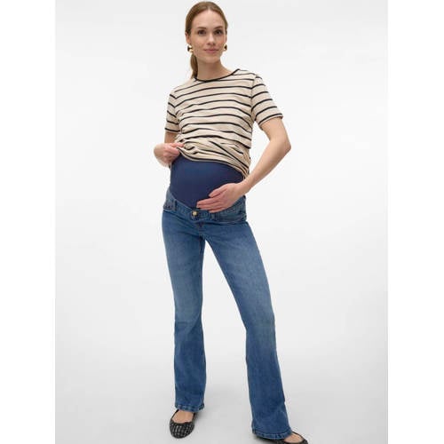 VERO MODA MATERNITY zwangerschaps flared jeans VMMSIGI medium blue denim afbeelding