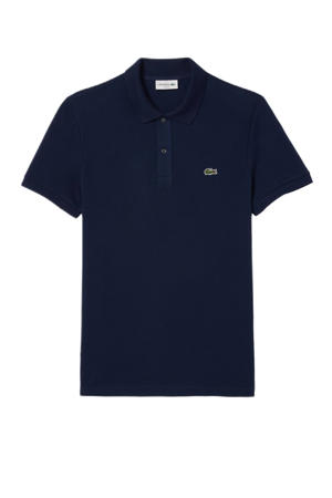 slim polo donkerblauw