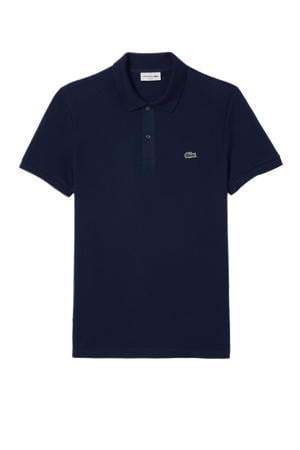 slim polo donkerblauw