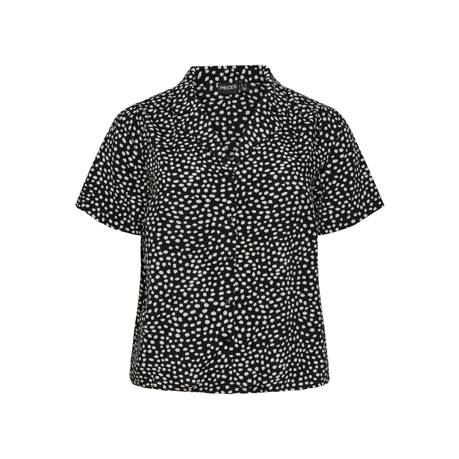PIECES Curve blouse met all over print