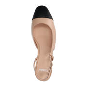 thumbnail: Manfield leren slingback pumps beige