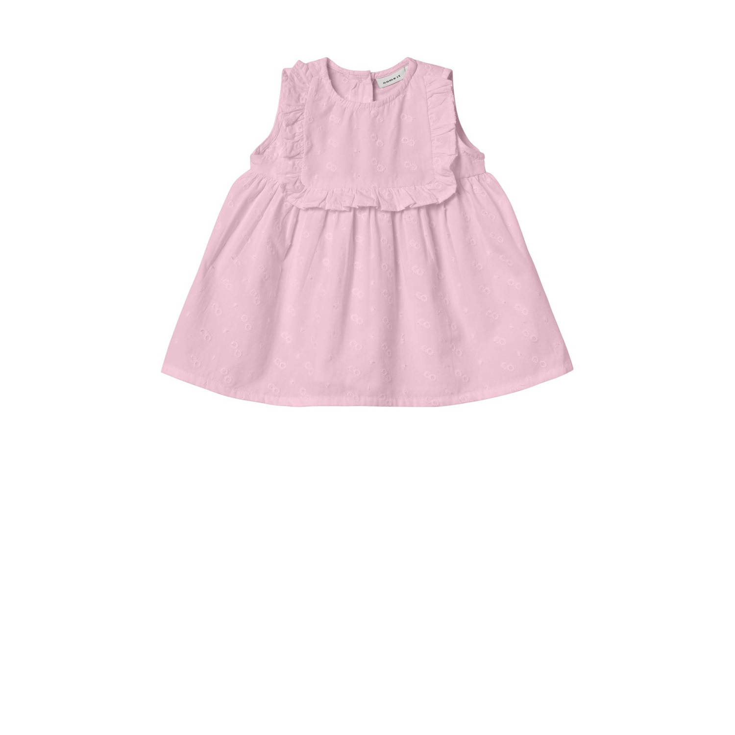Name it BABY jurk NBFDELANA roze Meisjes Katoen Ronde hals Effen 56