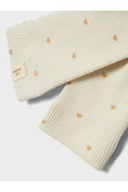 thumbnail: LIL' ATELIER BABY baby regular fit broek NBFGAGO met hartjes ecru/roze
