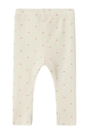thumbnail: LIL' ATELIER BABY baby regular fit broek NBFGAGO met hartjes ecru/roze