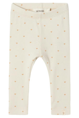 regular legging met hartjes ecru