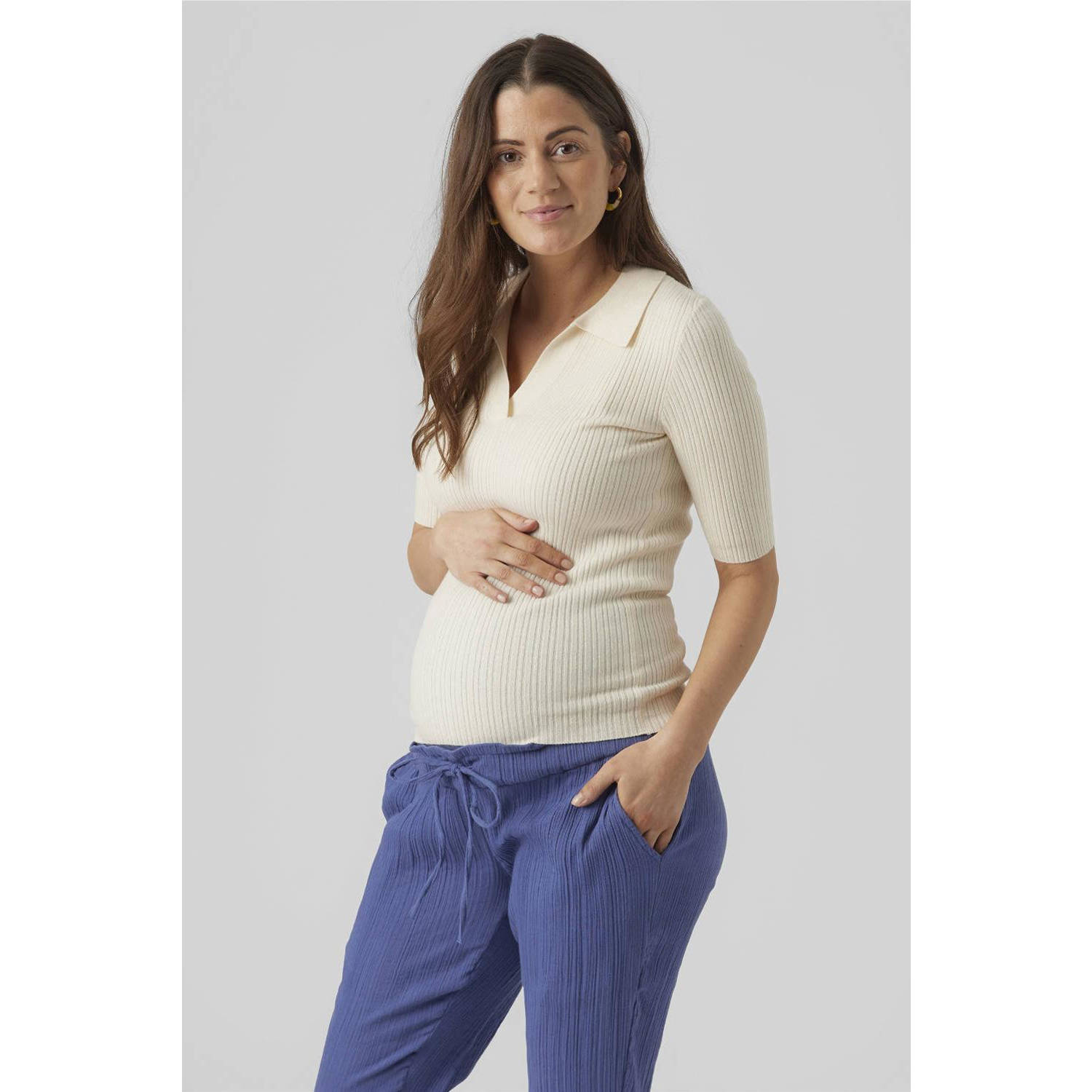 VERO MODA MATERNITY zwangerschapstop VMMHOLLY ecru Dames Viscose Widespread XXL
