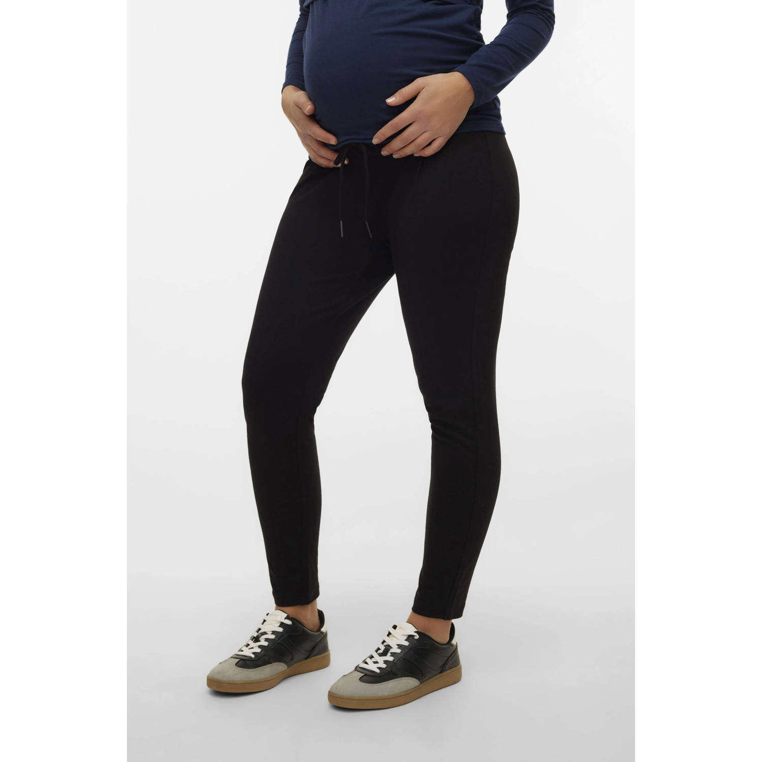 VERO MODA MATERNITY slim fit broek VMMEVA zwart