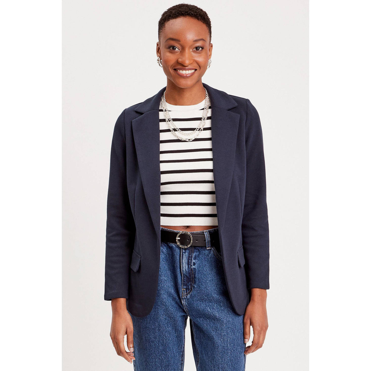 Cache getailleerde blazer marine