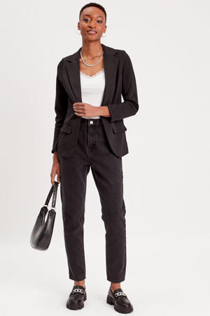 cropped high waist mom jeans zwart