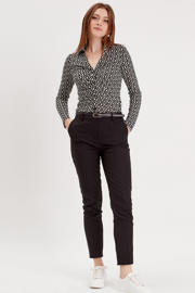thumbnail: Cache Cache cropped high waist tapered fit pantalon zwart