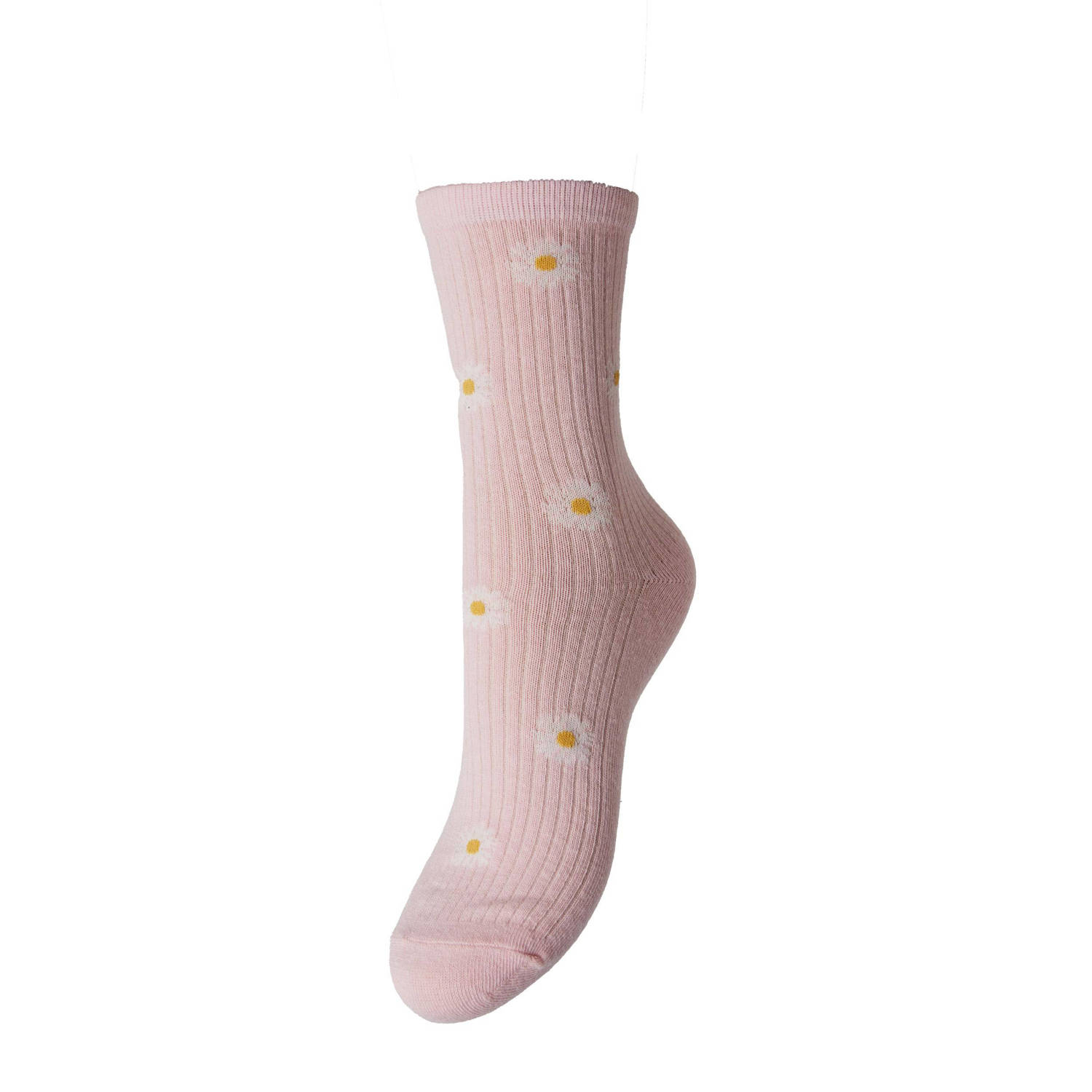 PIECES sokken met bloemenprint PCADAISY roze