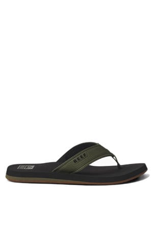 teenslippers olijfgroen/zwart