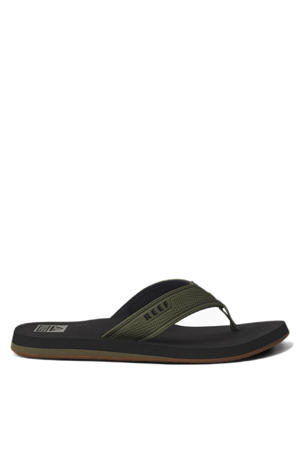 teenslippers olijfgroen/zwart