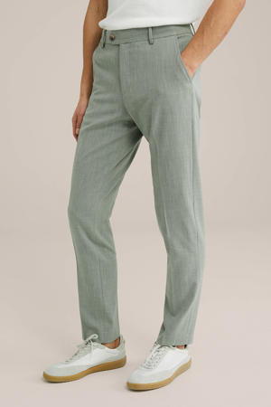 slim fit pantalon grijsgroen