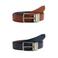 WE Fashion leren reversible riem donkerblauw/cognac
