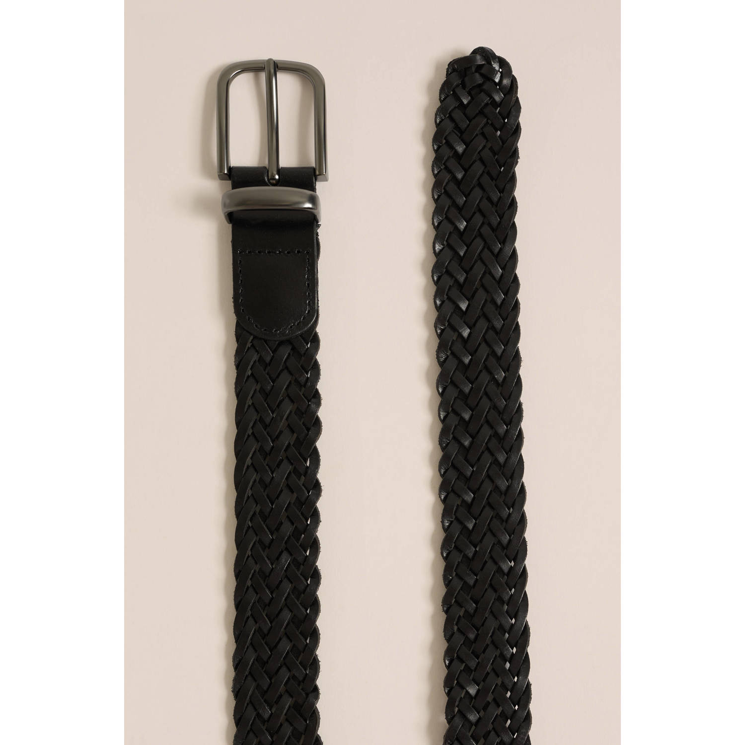 WE Fashion leren riem zwart