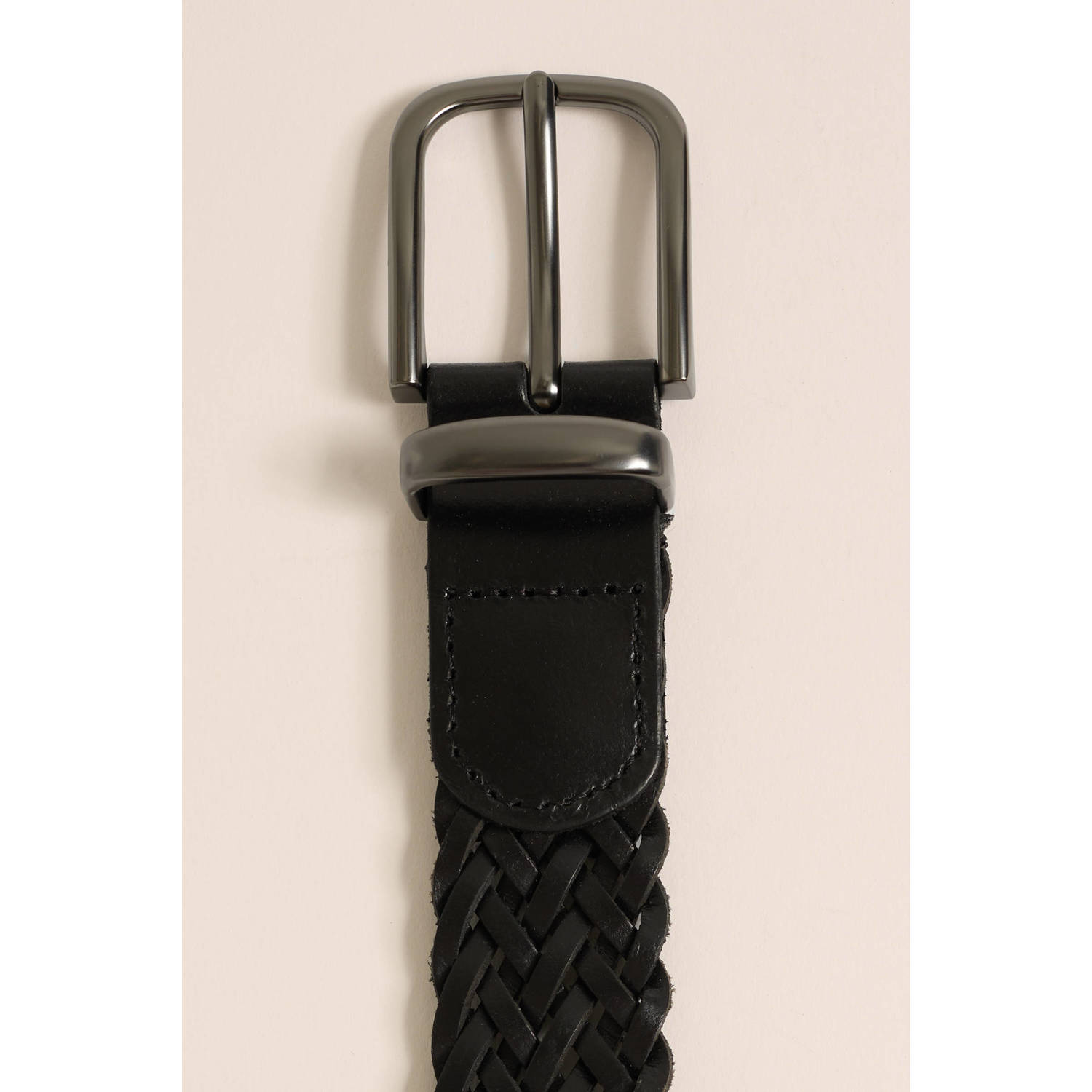 WE Fashion leren riem zwart