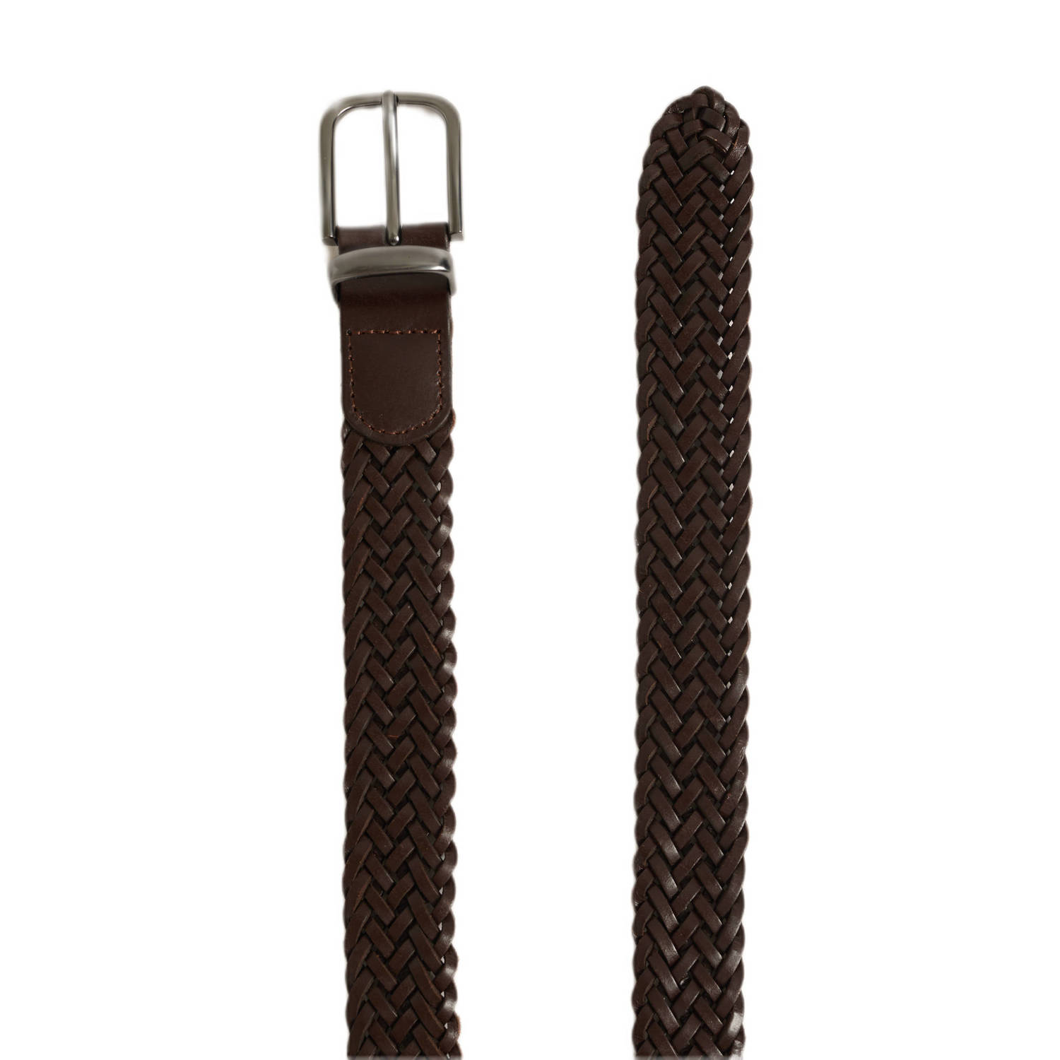WE Fashion leren riem donkerbruin