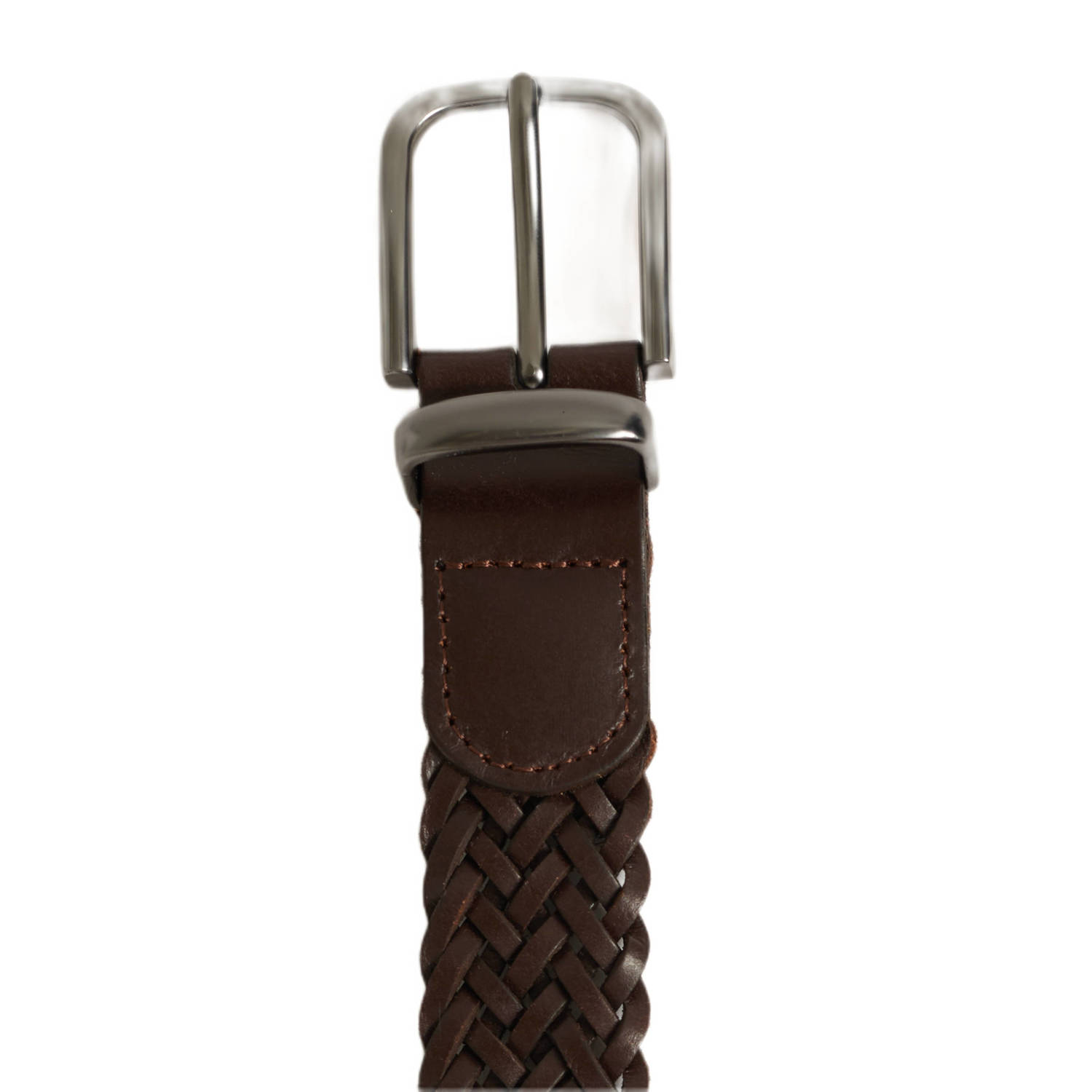 WE Fashion leren riem donkerbruin