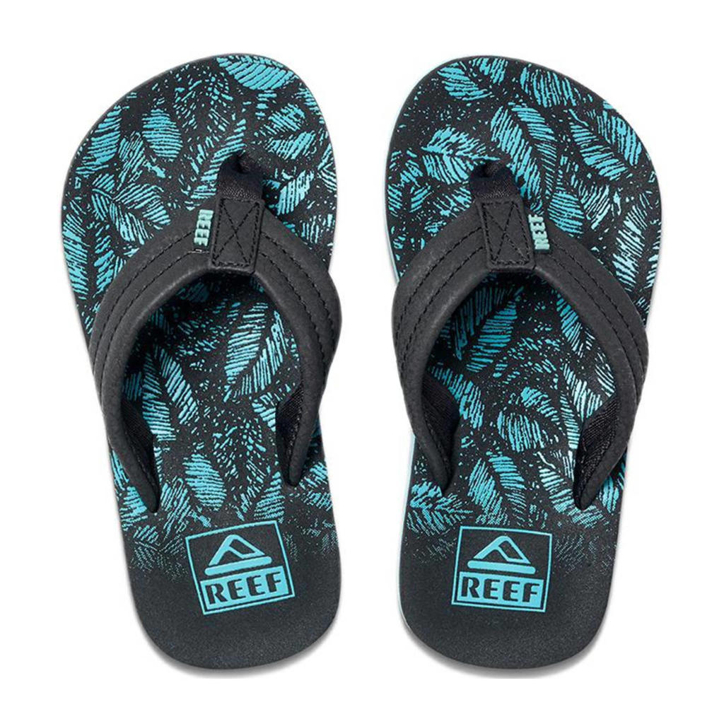 Donkerblauwe jongens Reef Kids Ahi teenslippers