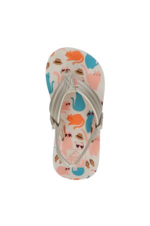 Little Ahi teenslippers met hielbandje goud