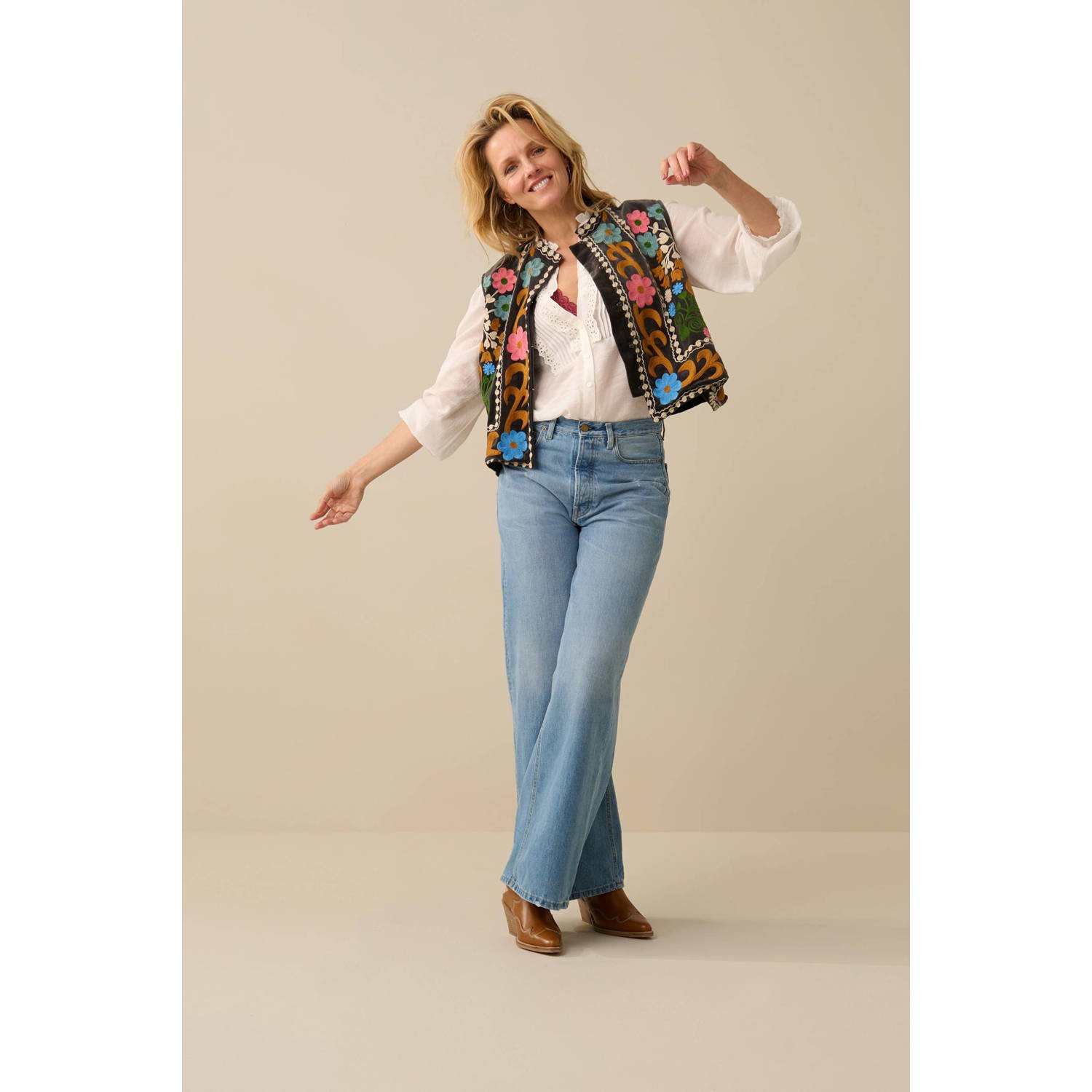 Lois high waist loose jeans Skater stone