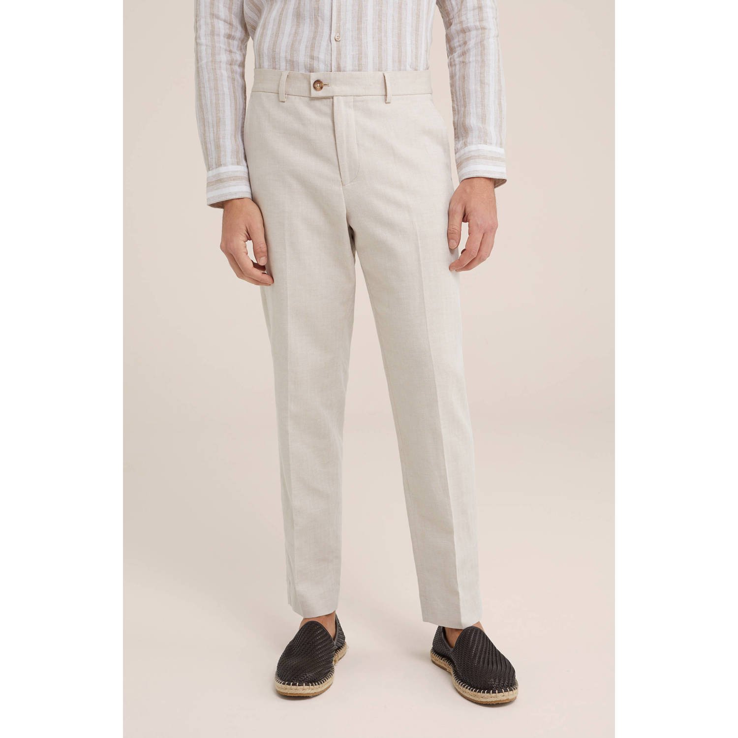 Van Gils WE Fashion gemêleerde pantalon beige wood
