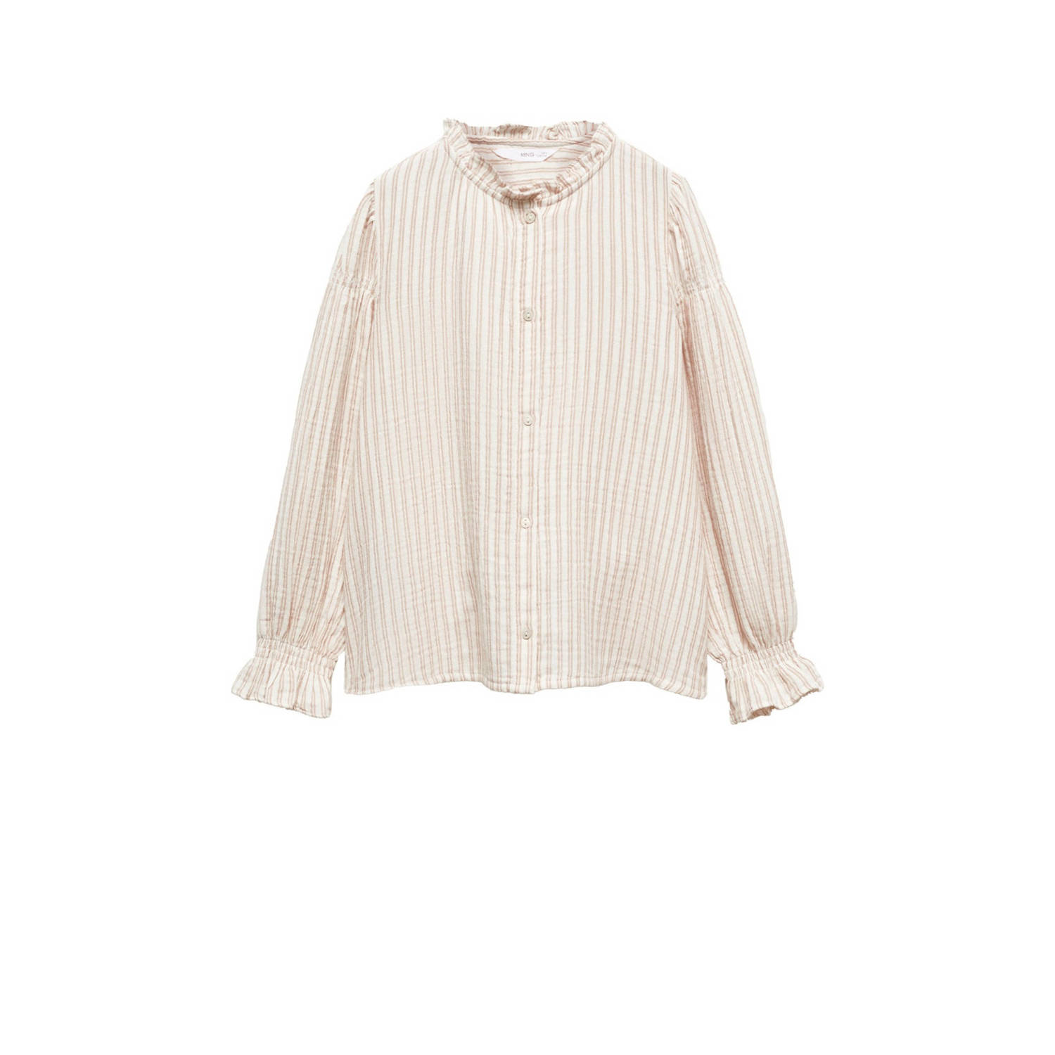 Mango Kids gestreepte blouse geel wit