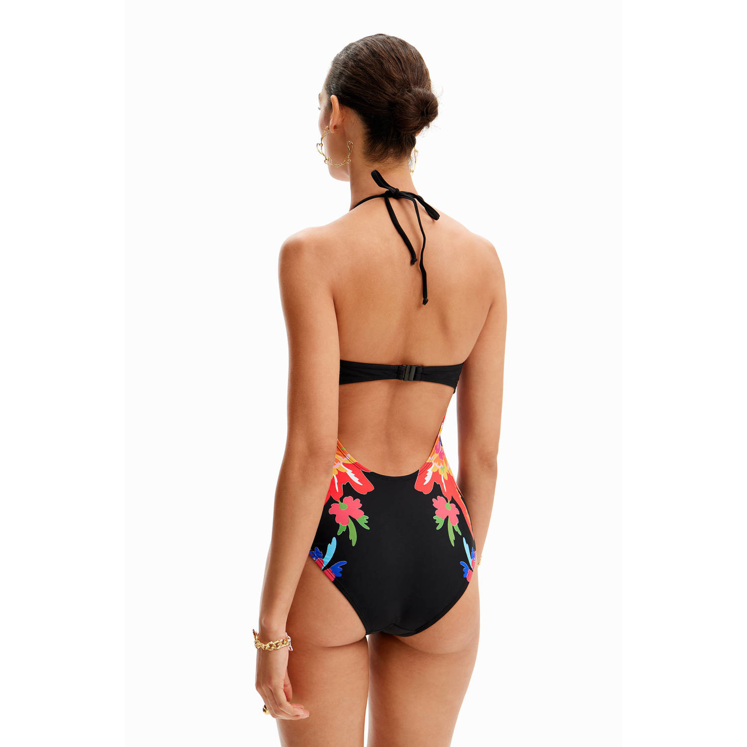 Desigual strapless badpak zwart multi