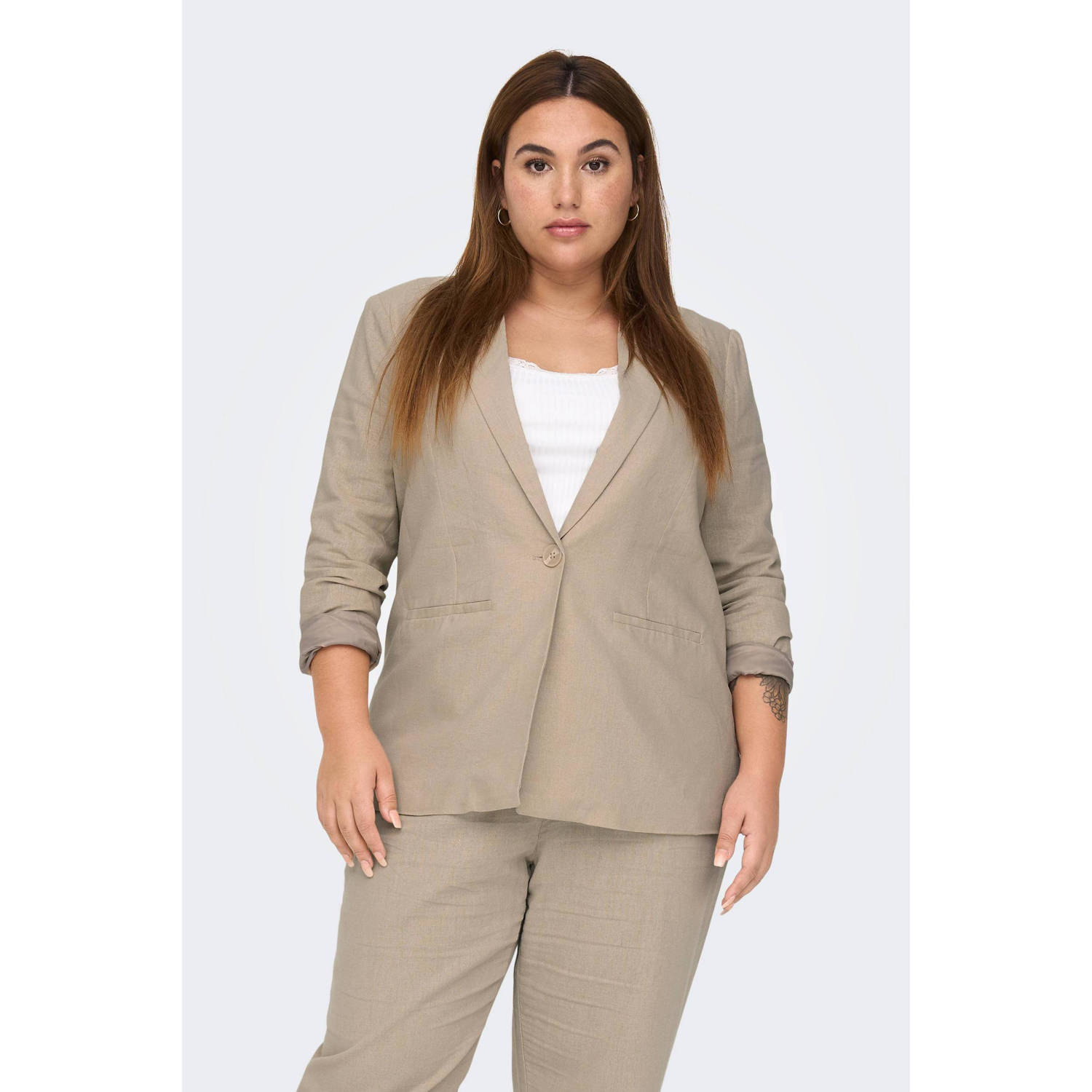 ONLY CARMAKOMA rechtvallende blazer