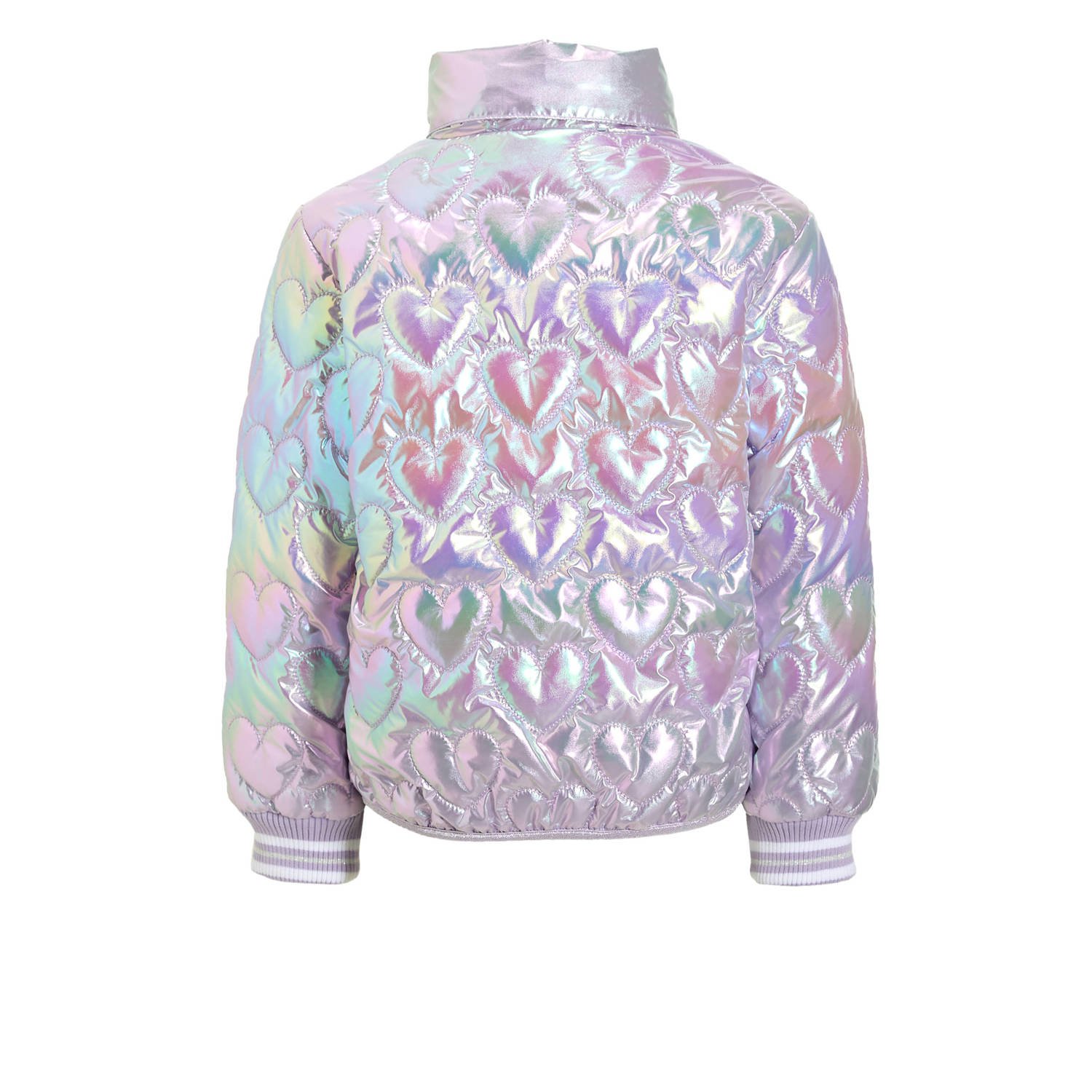 Orange Stars bomberjack Rachel metallic iriserend met verborgen capuchon