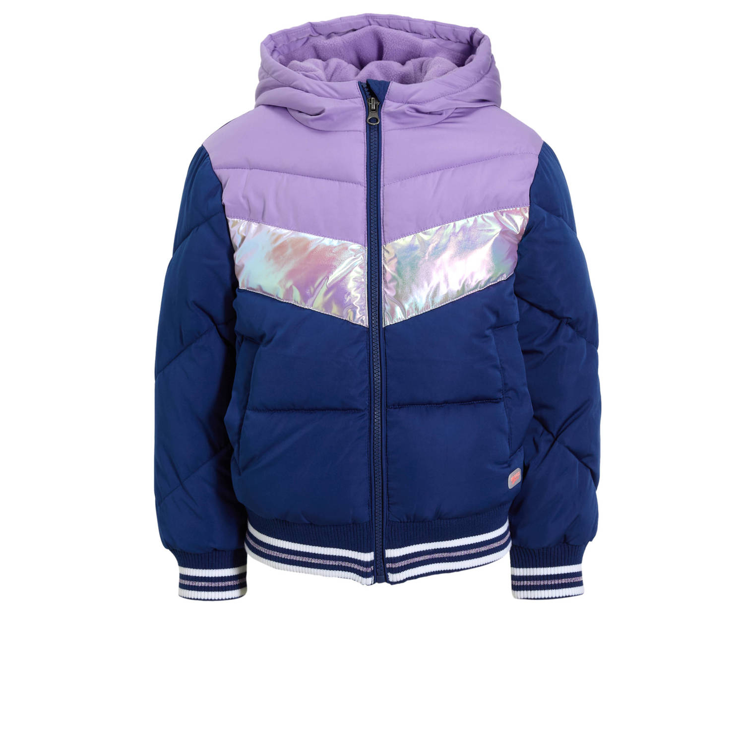 Orange Stars bomberjas Rachella blauw paars iriserend