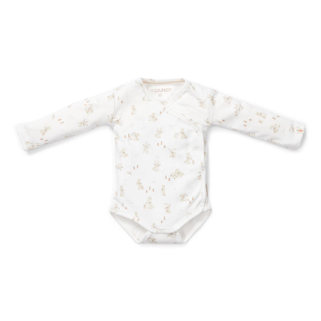 Little Dutch romper met print wit/beige