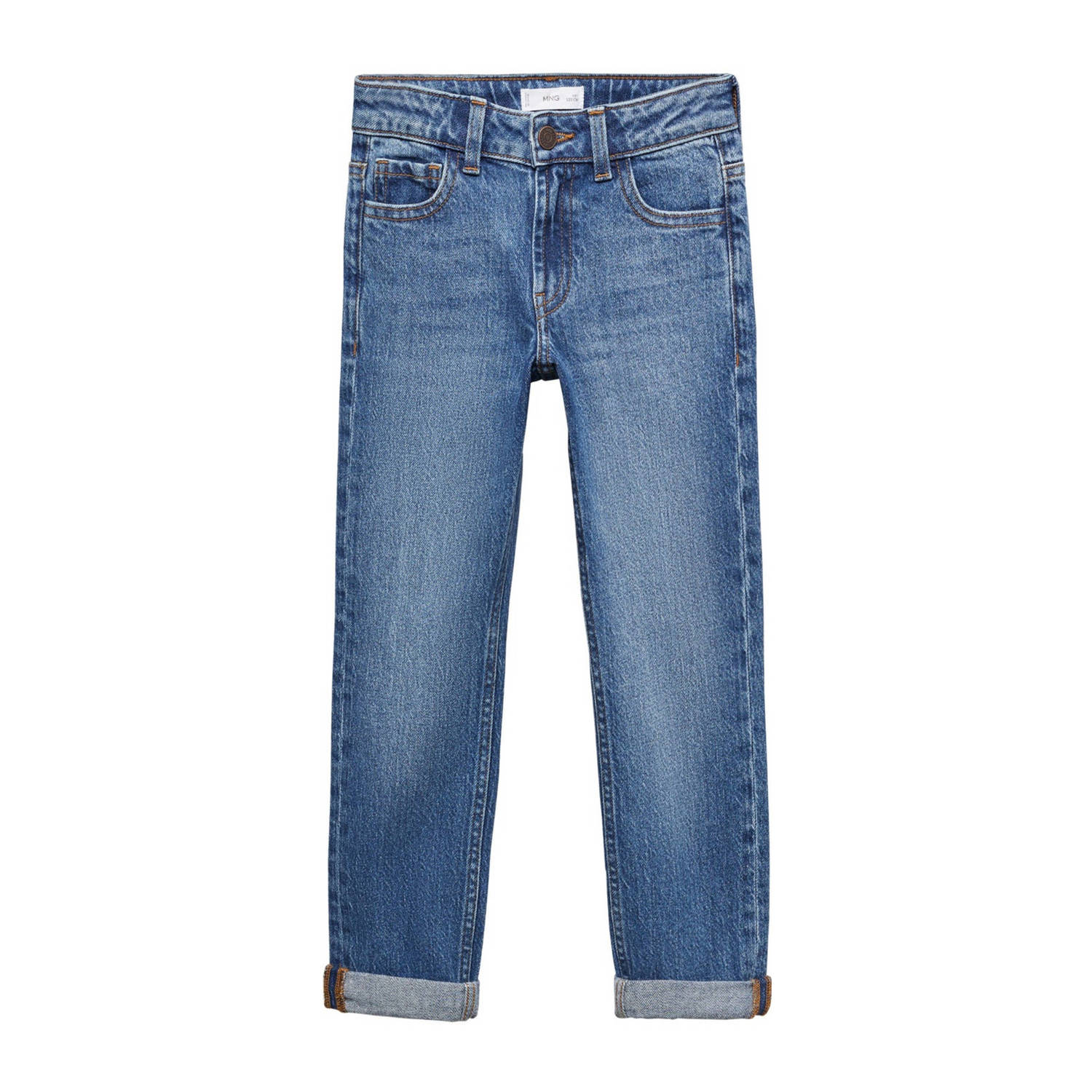 Mango Kids regular fit jeans medium blue denim