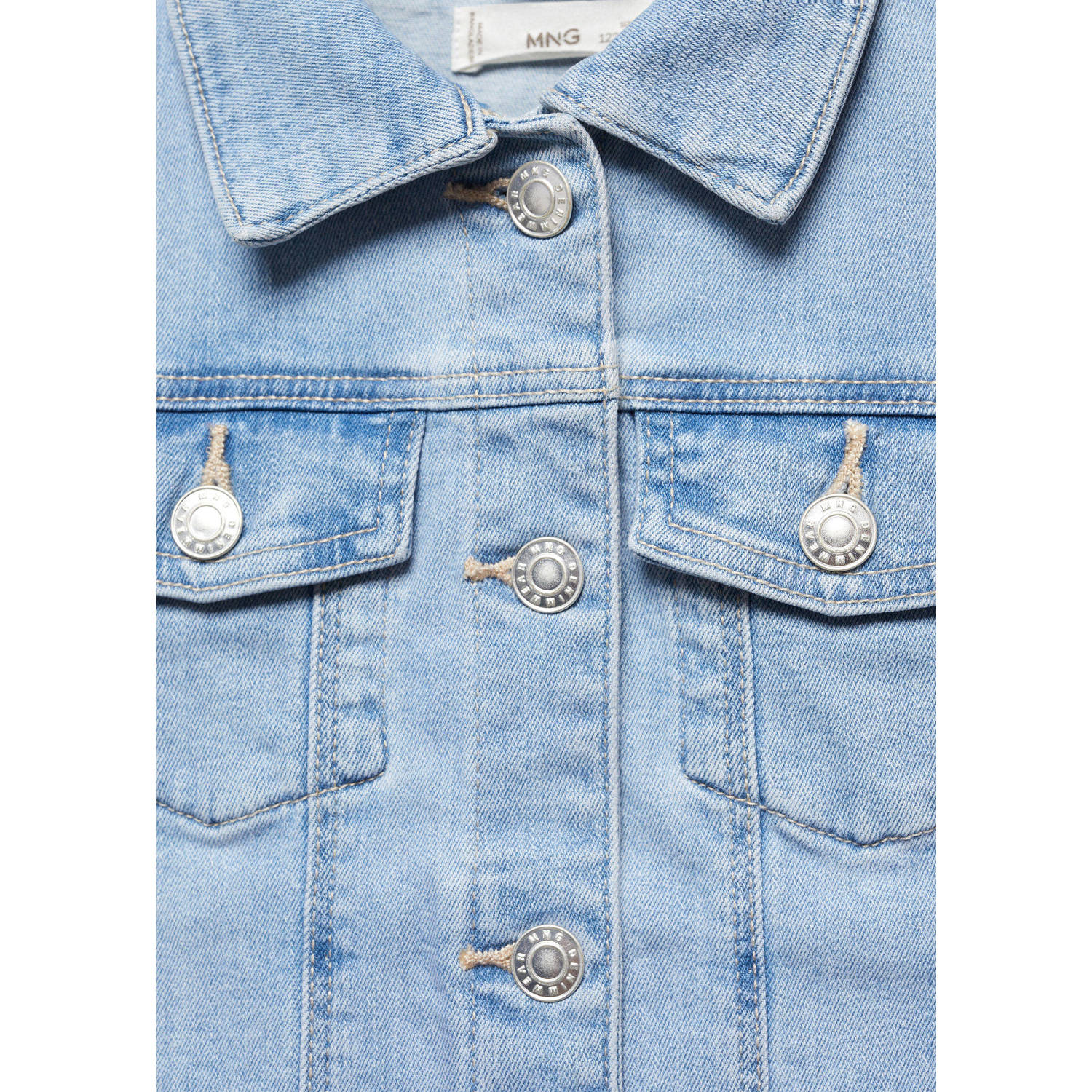 Mango Kids spijkerjas light blue denim