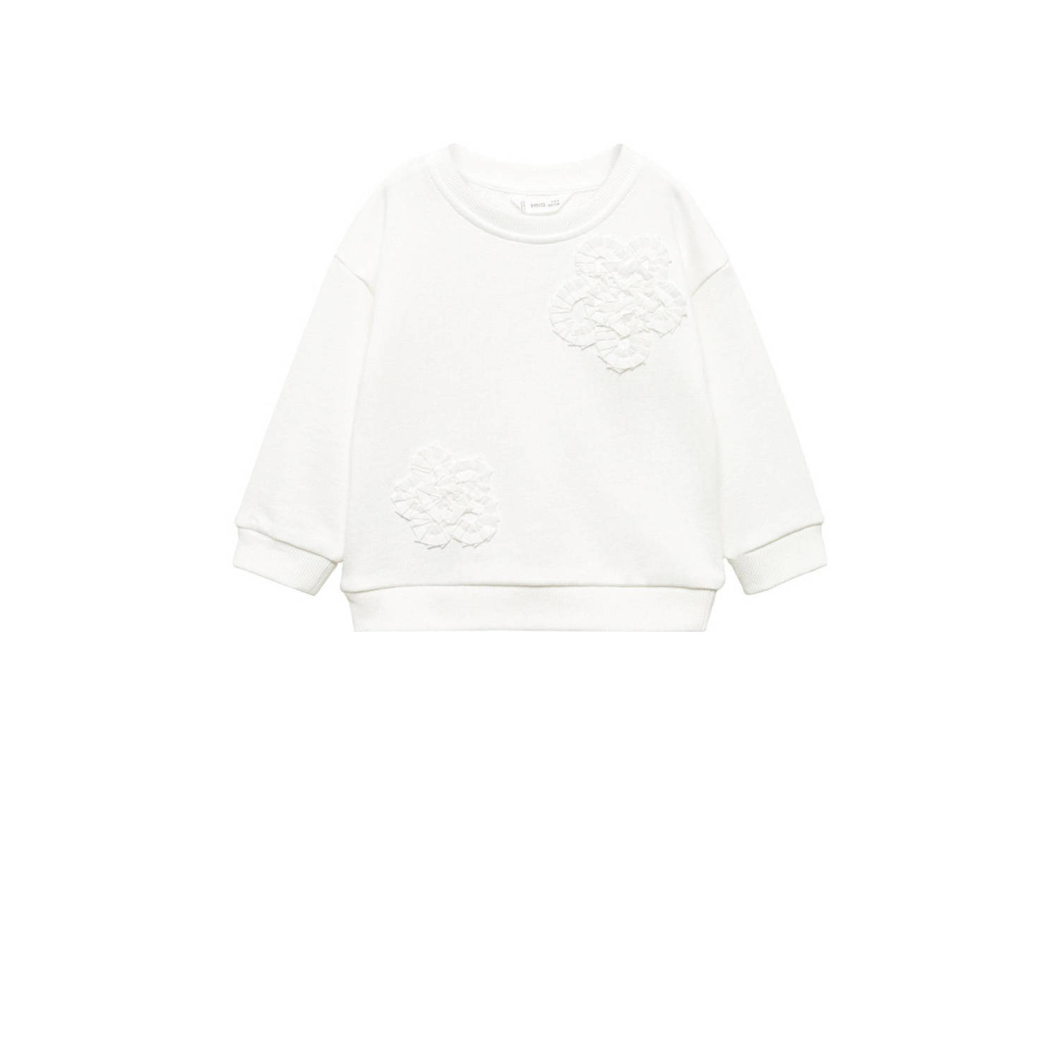 Mango Kids sweater wit Effen 104 | Sweater van