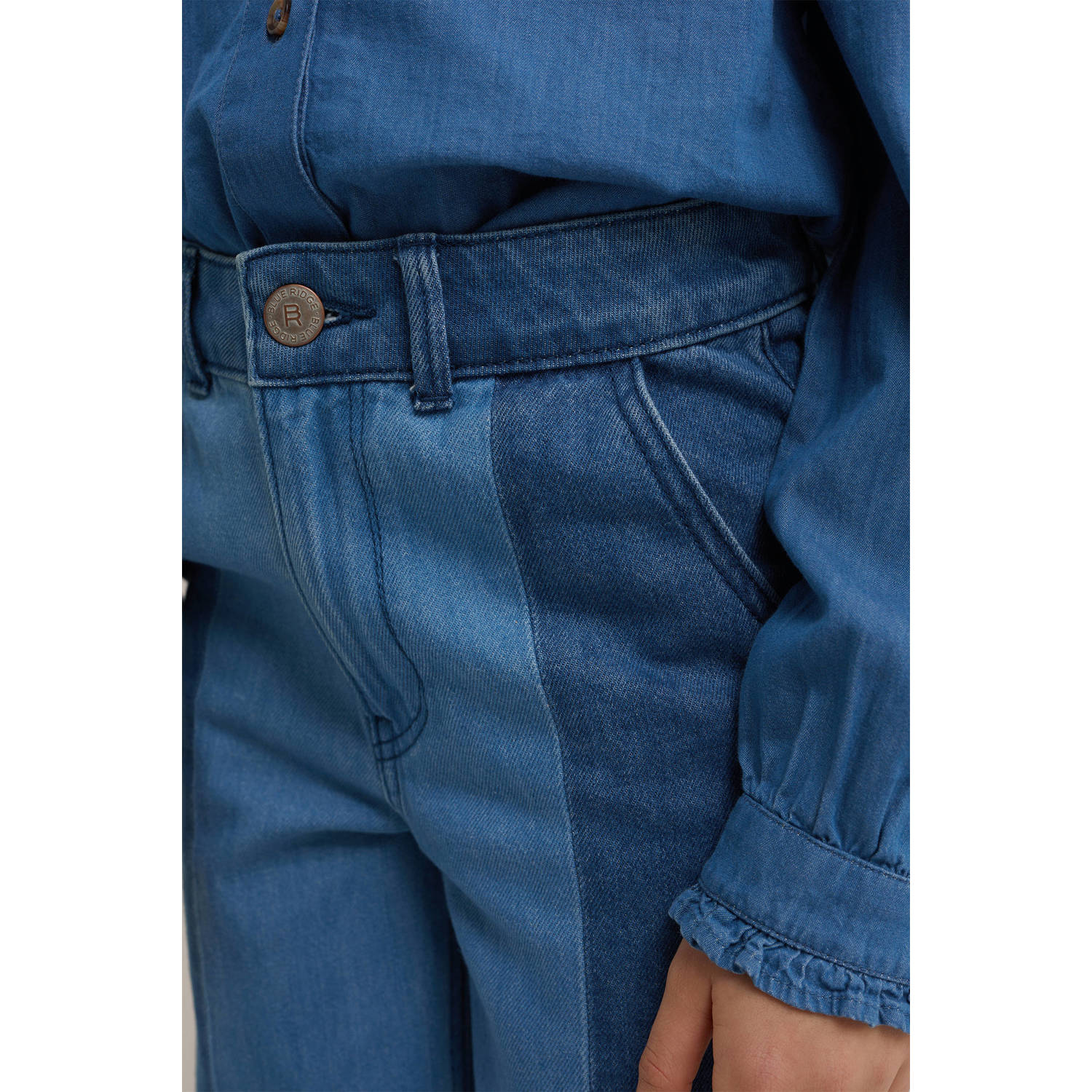 WE Fashion Blue Ridge high waist relaxed jeans medium blue denim