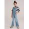 WE Fashion Blue Ridge relaxed fit tuinbroek medium blue denim