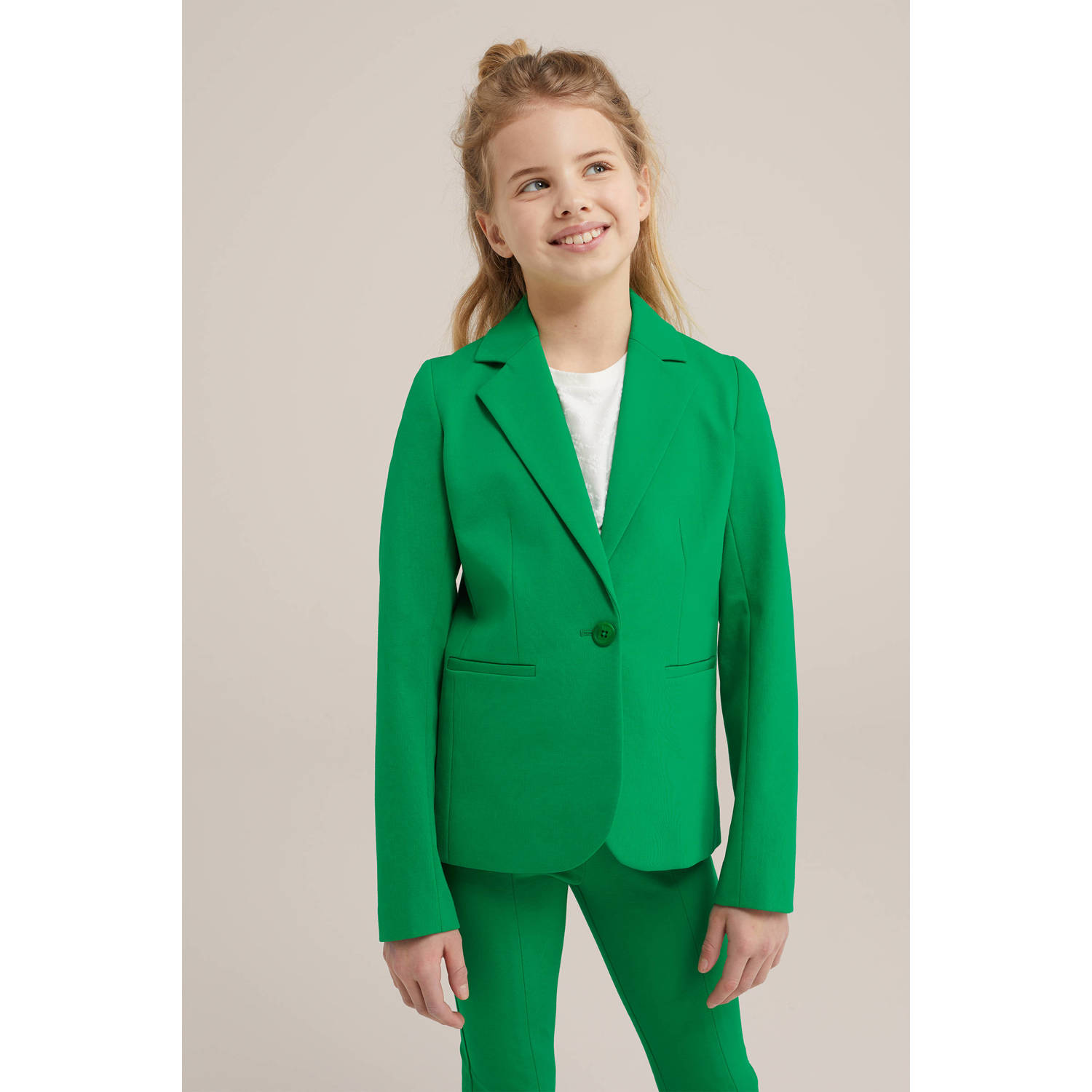 WE Fashion blazer kikkergroen