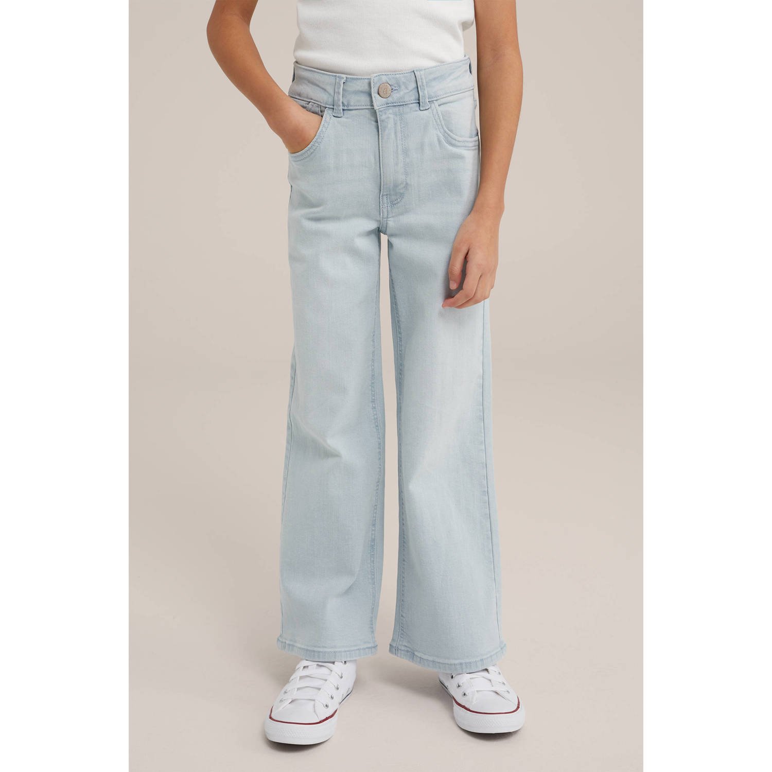 WE Fashion Blue Ridge wide leg jeans bleached denim